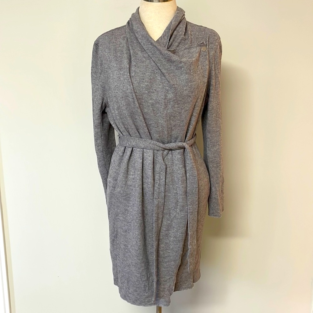 Workrobe Cowl Neck gray robe cardigan